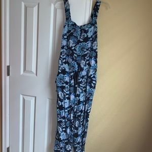 LOFT Floral Jumpsuit